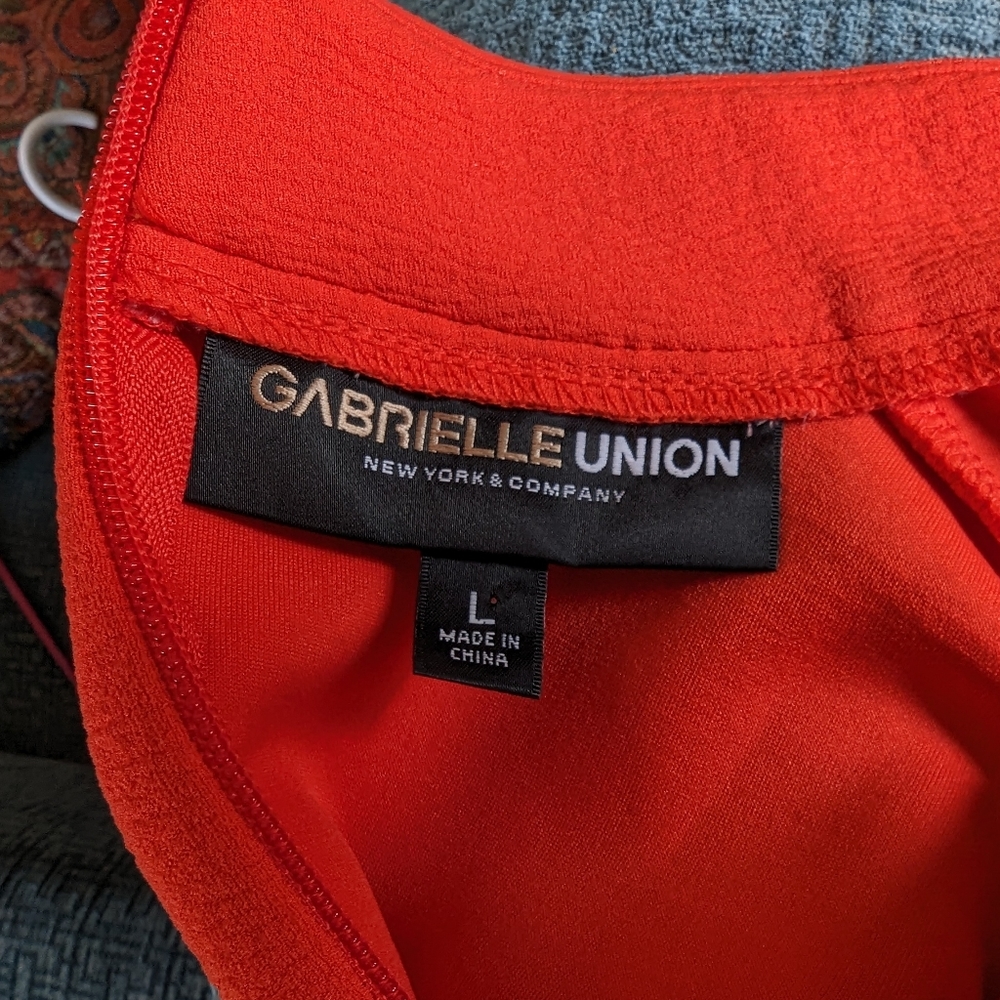 NWT Gabrielle Union X NY& Company Draped Midi Dress Size Large - Picture 3 of 4